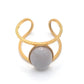 Γυναικείο δαχτυλίδι ρυθμιζόμενο από ατσάλι με πέτρα (R1031) - Rings - charmy.gr