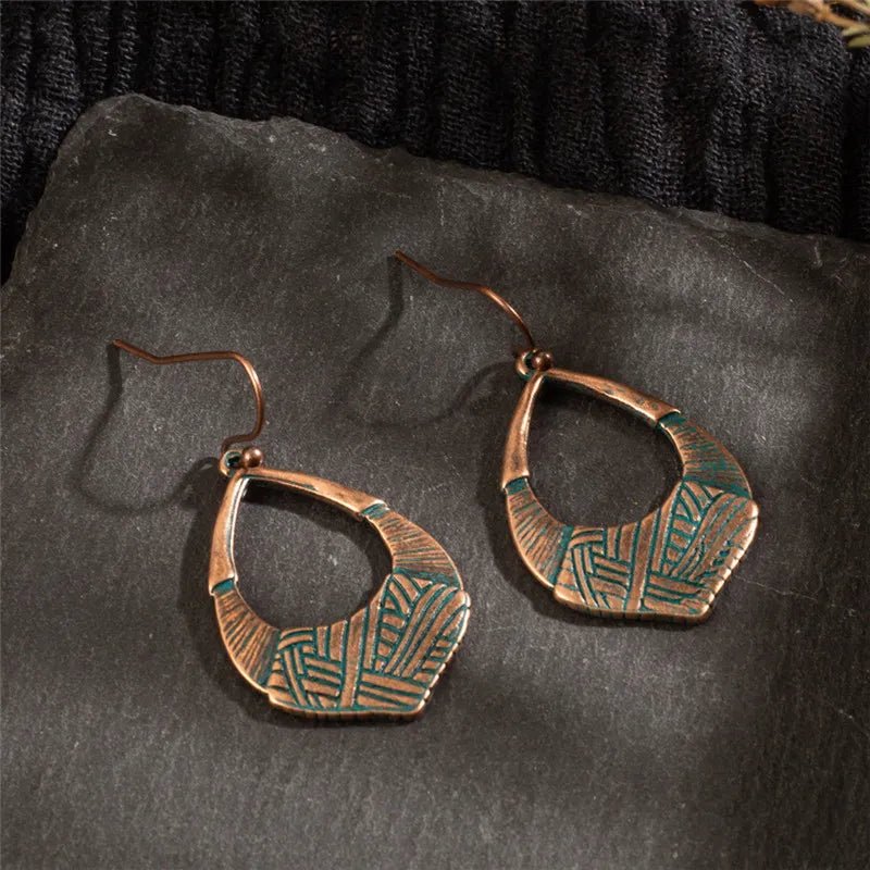 Κρεμαστά boho σκουλαρίκια 4 εκ (E1175) - earrings - charmy.gr