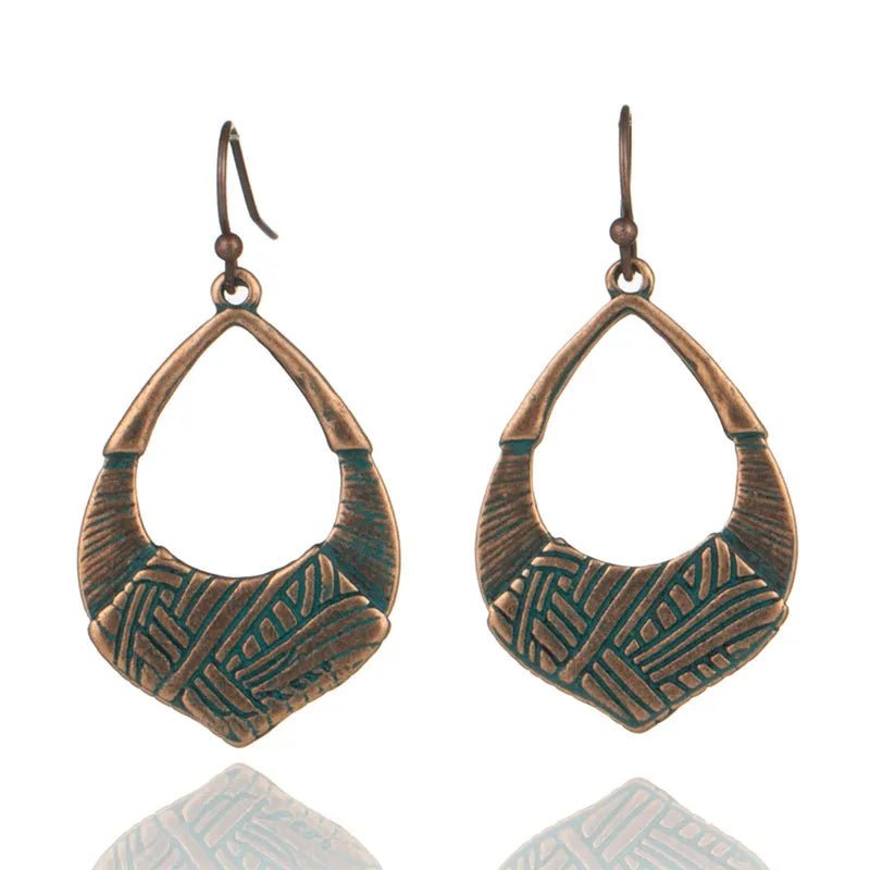 Κρεμαστά boho σκουλαρίκια 4 εκ (E1175) - earrings - charmy.gr