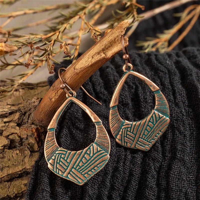 Κρεμαστά boho σκουλαρίκια 4 εκ (E1175) - earrings - charmy.gr